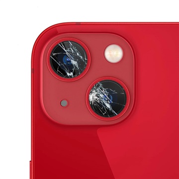 iPhone 13 mini Kamera Lins Glas Reparation - Röd