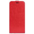 iPhone 14 Max Vertikalt Flipfodral med Korthållare - Röd