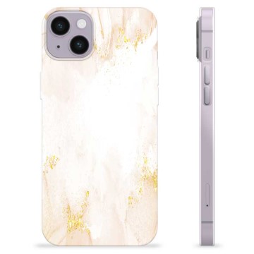 iPhone 14 Plus TPU-Skal - Gyllene Pärlmarmor