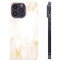 iPhone 14 Pro Max TPU-Skal - Gyllene Pärlmarmor