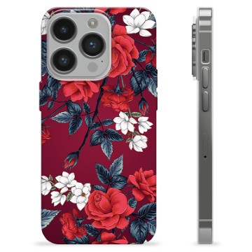 iPhone 14 Pro TPU-Skal - Vintage Blommor