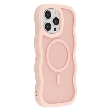 iPhone 14 Pro Vågkant Magnetiskt hybrid skal - Rosa