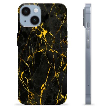iPhone 14 TPU-Skal - Gyllene Granit