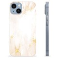 iPhone 14 TPU-Skal - Gyllene Pärlmarmor