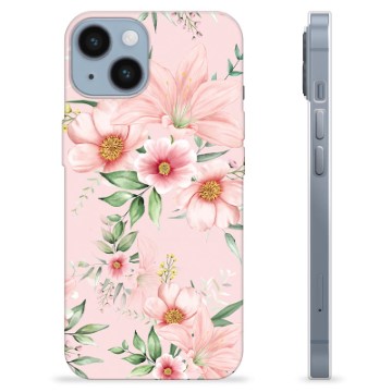 iPhone 14 TPU-Skal - Vattenfärg Blommor