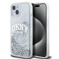 iPhone 15 DKNY Liquid Glitter Arch Logo Skal