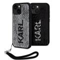 iPhone 15 Karl Lagerfeld Reversible Sequins Skal - Svart / Silver