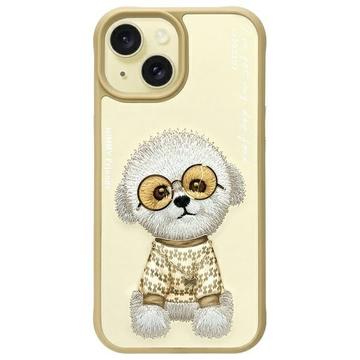 iPhone 15 Nimmy Friends Glasses Cool hund skal - Khaki
