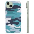 iPhone 15 Plus TPU-Skal - Blå Kamouflage