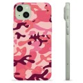 iPhone 15 Plus TPU-Skal - Rosa Kamouflage