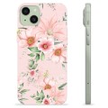 iPhone 15 Plus TPU-Skal - Vattenfärg Blommor