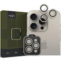 iPhone 15 Pro/15 Pro Max Hofi Camring Pro+ Kameralinsskydd - Titanium / Svart Kant