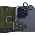 iPhone 15 Pro/15 Pro Max Hofi Camring Pro+ Kameralinsskydd - Marin Kant