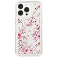 iPhone 15 Pro Fashion TPU-skal - Rosa blommor