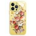 iPhone 15 Pro Hybridfodral med blomsterbukett - Gul