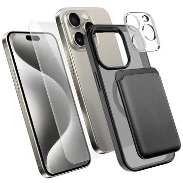iPhone 15 Pro Max 4-i-1 MagSafe-skyddsset med kortfack