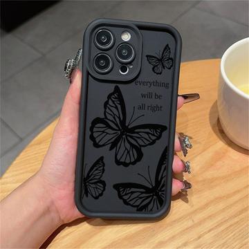 iPhone 15 Pro Max TPU-skal med fjärilstryck