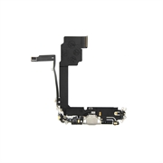 iPhone 15 Pro Max Laddningskontakt Flex Kabel - Vit