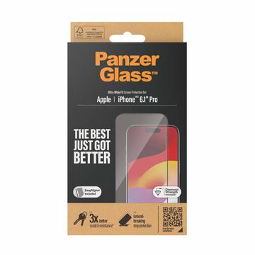 iPhone 15 Pro PanzerGlass Ultra-Wide Fit EasyAligner Skärmskydd - 9H - Svart Kant