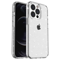 iPhone 15 Pro Stylish Glitter Series Hybrid Skal - Vit