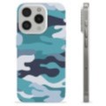 iPhone 15 Pro TPU-Skal - Blå Kamouflage