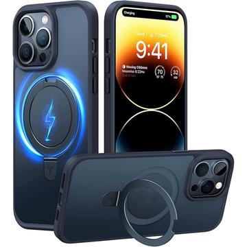 iPhone 15 Pro Torras Upro Ostand Matte Skal - MagSafe-kompatibelt - Svart