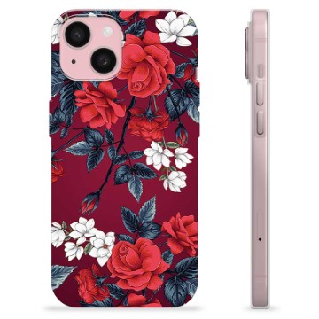 iPhone 15 TPU-Skal - Vintage Blommor
