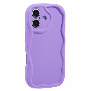 iPhone 16 Candy Color Wavy TPU-Skal - Lila