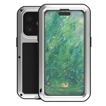 iPhone 16 Love Mei Powerful Hybridskal - Silver