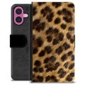 iPhone 16 Plus Premium Plånboksfodral - Leopard