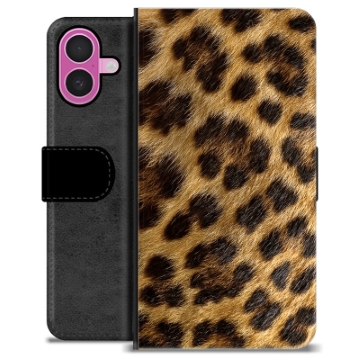 iPhone 16 Plus Premium Plånboksfodral - Leopard