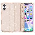 iPhone 16 Plus Stylish Glitter Series Hybrid Skal - Guld