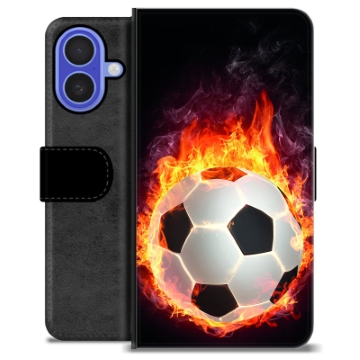 iPhone 16 Premium Plånboksfodral - Fotbollsflamma