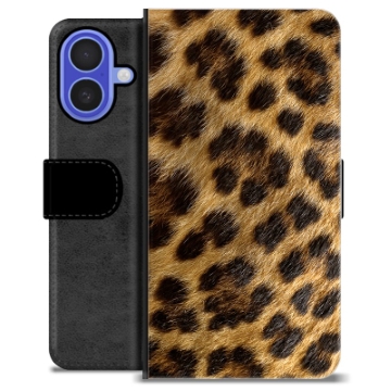 iPhone 16 Premium Plånboksfodral - Leopard
