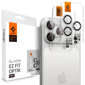 iPhone 16 Pro/16 Pro Max/17 Pro/17 Pro Max Spigen Glas.tR Ez Fit Optik Pro Kameralinsskydd - Silver