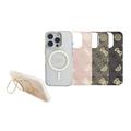 iPhone 16 Pro Guess Electroplated Stand Camera Frame MagSafe-fodral med utbytbara bakgrunder