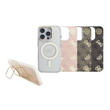iPhone 16 Pro Guess Electroplated Stand Camera Frame MagSafe-fodral med utbytbara bakgrunder