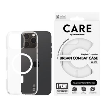 iPhone 16 Pro Max PanzerGlass Care Transparent Urban Combat Skal - MagSafe-kompatibel - Vit
