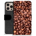 iPhone 16 Pro Max Premium Plånboksfodral - Kaffebönor