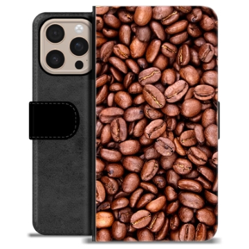 iPhone 16 Pro Max Premium Plånboksfodral - Kaffebönor