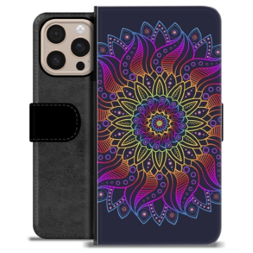 iPhone 16 Pro Max Premium Plånboksfodral - Färgrik Mandala