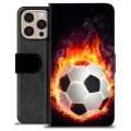 iPhone 16 Pro Max Premium Plånboksfodral - Fotbollsflamma