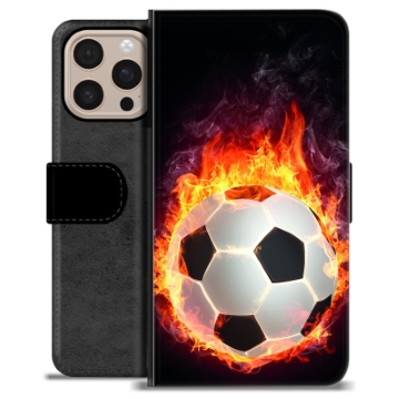 iPhone 16 Pro Max Premium Plånboksfodral - Fotbollsflamma