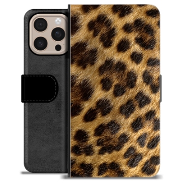 iPhone 16 Pro Max Premium Plånboksfodral - Leopard