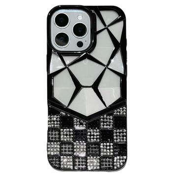 iPhone 16 Pro Max Rhinestone Geometric Diamond Pattern Skal