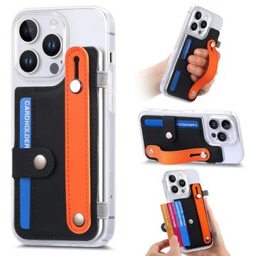 iPhone 16 Pro plastfodral CY1 - Kortplats, armband, stöd - svart