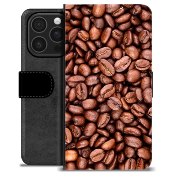 iPhone 16 Pro Premium Plånboksfodral - Kaffebönor