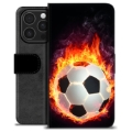 iPhone 16 Pro Premium Plånboksfodral - Fotbollsflamma