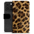 iPhone 16 Pro Premium Plånboksfodral - Leopard