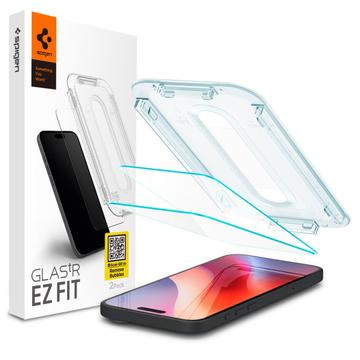iPhone 16 Pro/17/17 Pro Spigen Glas.tR Ez Fit Skärmskydd - 9H - 2 St.